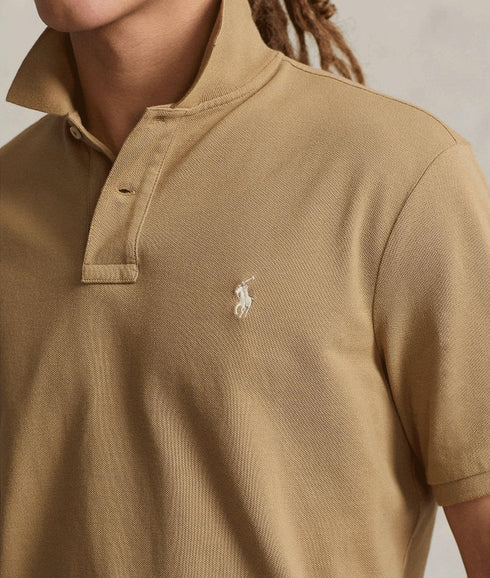 Knit Polo Shirt Tan - Beige
