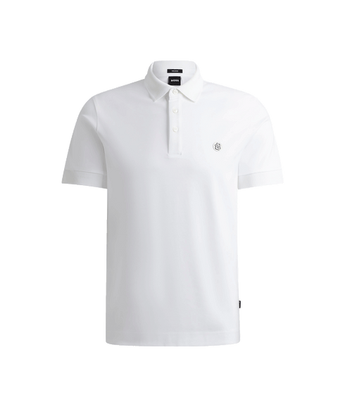Parris Polo Shirt With Double Monogram - White