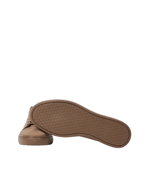 Nubuck Leather 'Lee' Trainers - Brown