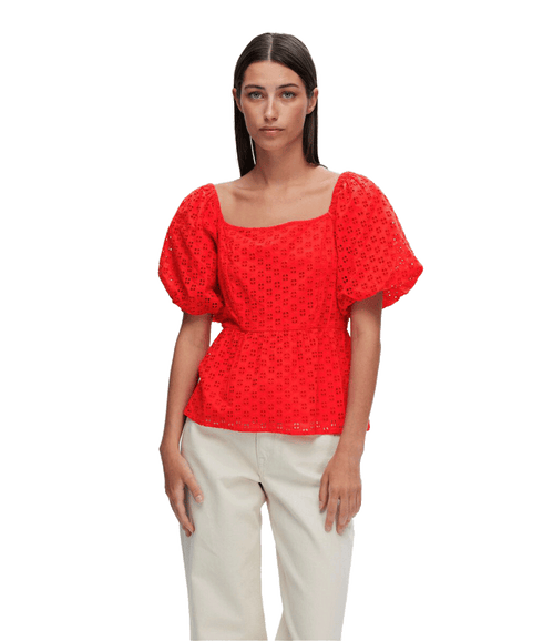 Off-shoulder Top - Red