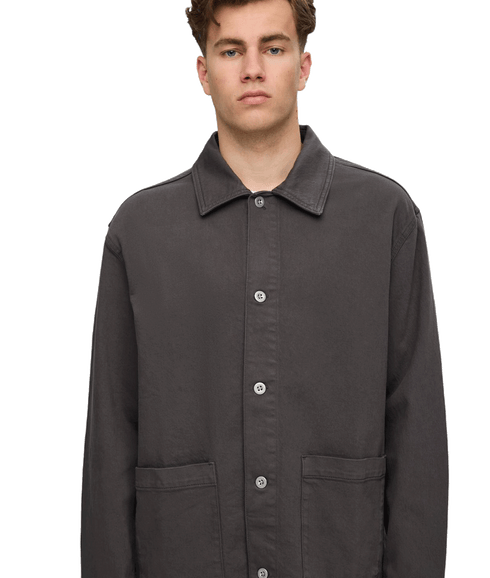 Boxy-carpenter Overshirt - Grey