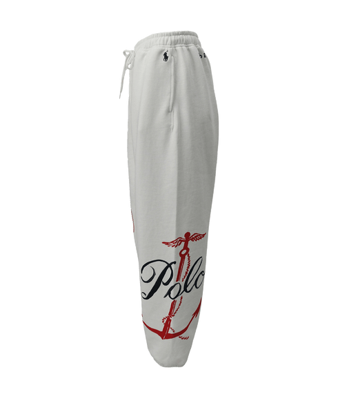 Nautical Logo Fleece Sweatpant - White