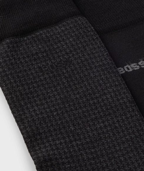 Houndstooth Two-pack of Socks - Black