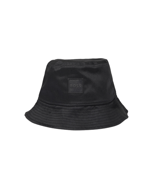 Logo-appliqué Cotton Bucket Hat - Black