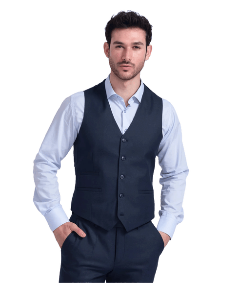 Mottled Waistcoat - Navy
