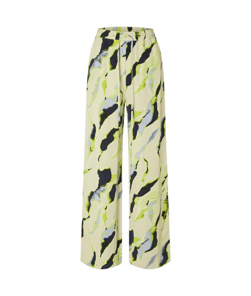 Printed Wide Leg Trousers - Multi