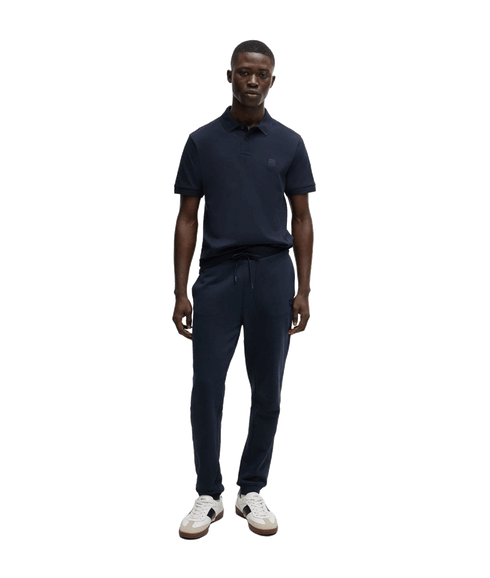Stretch-cotton Slim-fit Polo Shirt With Logo Patch - Navy