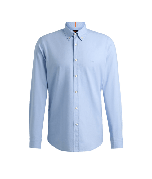 Rickert Button-down Regular-fit Shirt in Oxford Cotton - Blue