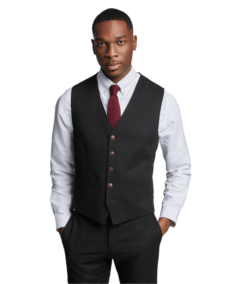 Texture Waistcoat - Black