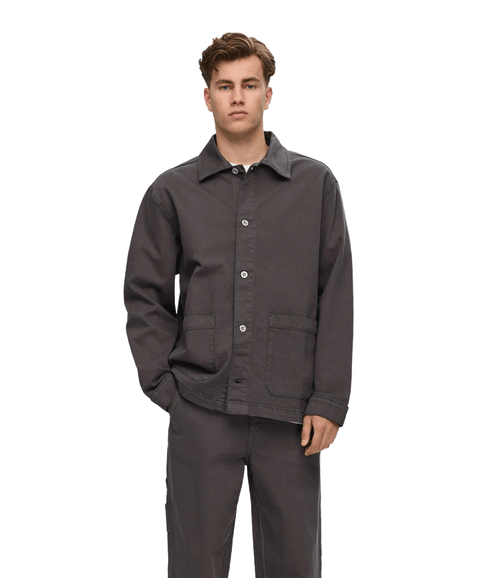 Boxy-carpenter Overshirt - Grey