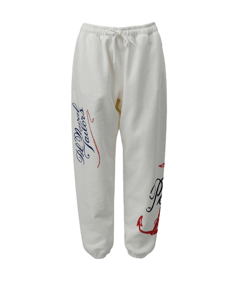 Nautical Logo Fleece Sweatpant - White