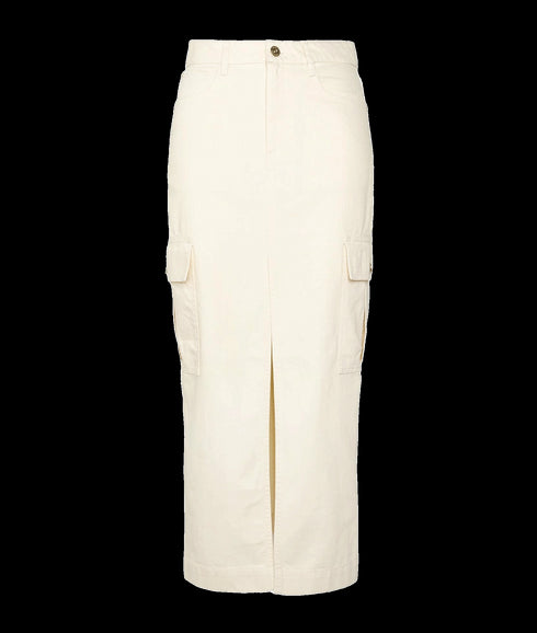 Tamsin Cargo Midi Skirt - Beige