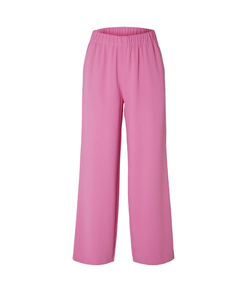 Classic Wide-leg Trousers - Pink