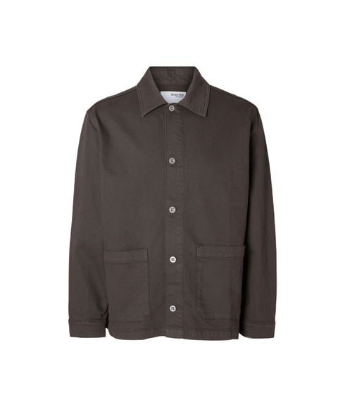 Boxy-carpenter Overshirt - Grey