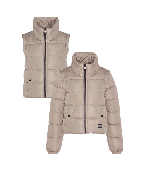 Webber Convertible Puffer Jacket - Beige