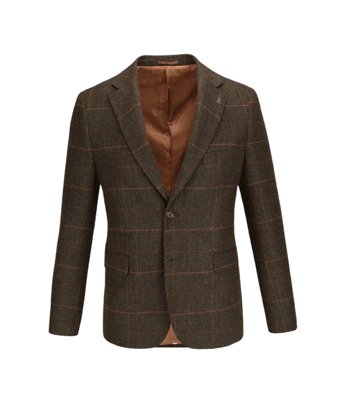 Checked Suit Jacket - Green