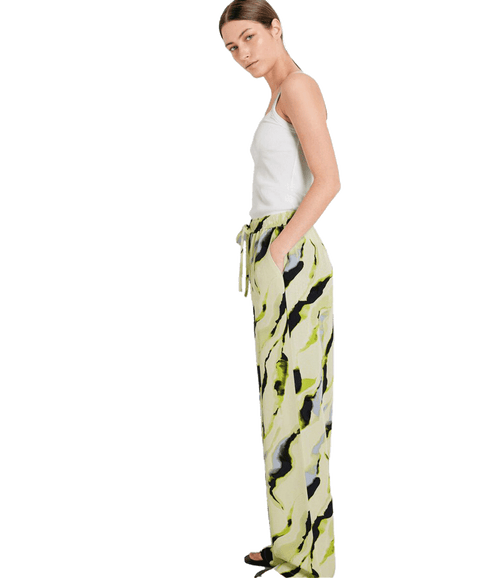 Printed Wide Leg Trousers - Multi