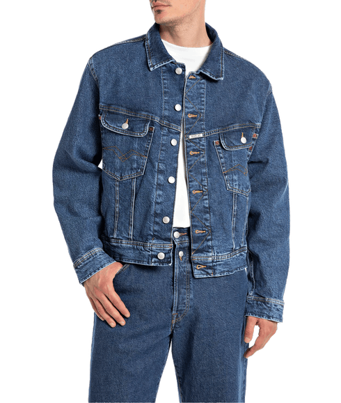 Oversized Denim Jacket - Blue