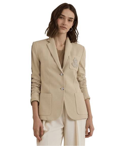 Bullion Jacquard Blazer - Beige