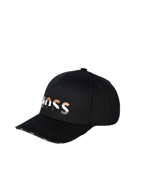 Logo Embroidered Cap - Black