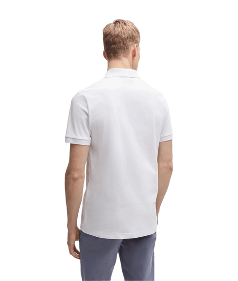 Stretch-cotton Slim-fit Polo Shirt With Logo Patch - White