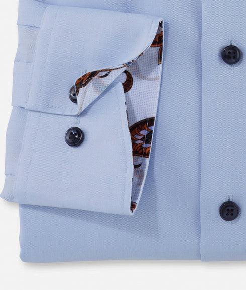 Olymp Classic Oxford Long Sleeve Cotton Shirt - Blue