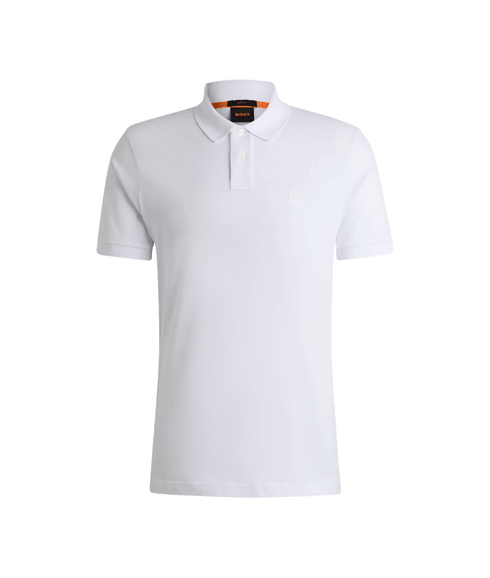 Stretch-cotton Slim-fit Polo Shirt With Logo Patch - White