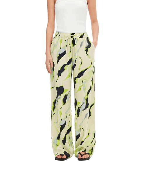 Printed Wide Leg Trousers - Multi