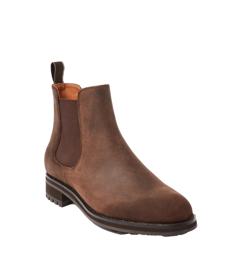 Bryson Waxed Suede Chelsea Boot - Brown