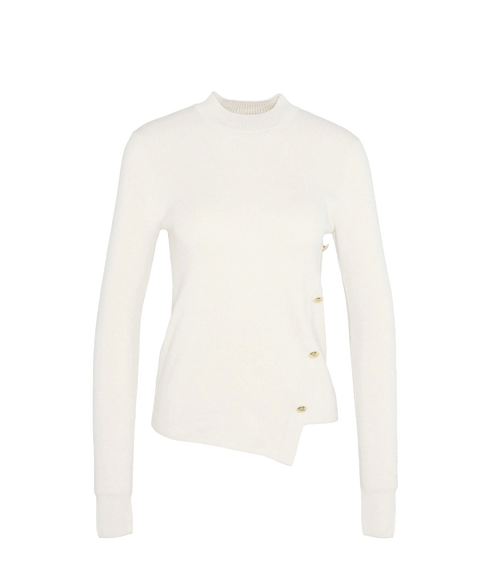 Callie Asymmetric Jumper - Cream