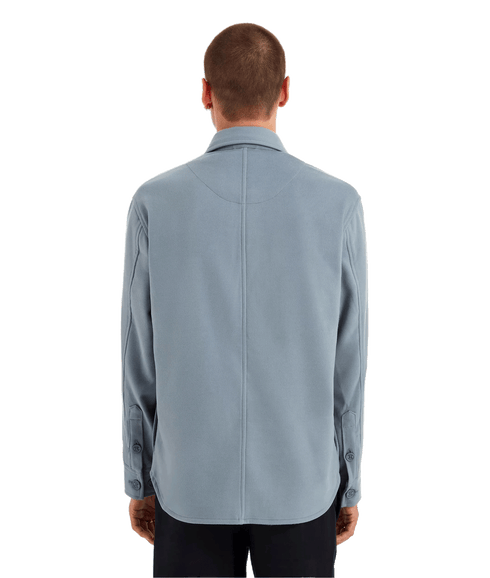 Heavyweight Soft Touch Shacket - Blue