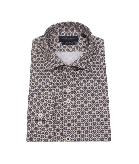 Geometric Pattern Cotton Shirt - Multi