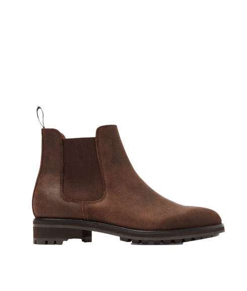 Bryson Waxed Suede Chelsea Boot - Brown