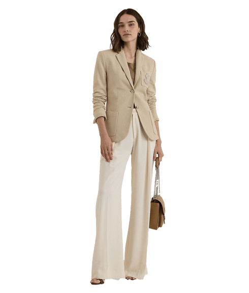 Bullion Jacquard Blazer - Beige
