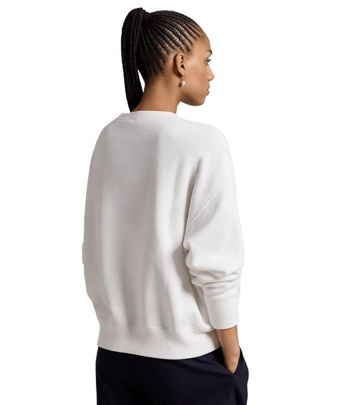 Polo Bear Fleece Crewneck - White
