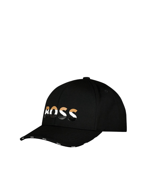 Logo Embroidered Cap - Black