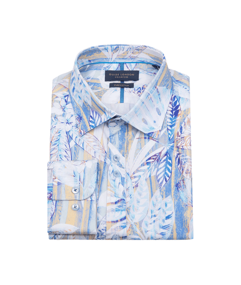 Floral Long Sleeve Cotton Shirt - Multi