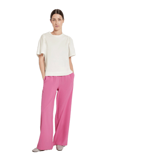 Classic Wide-leg Trousers - Pink
