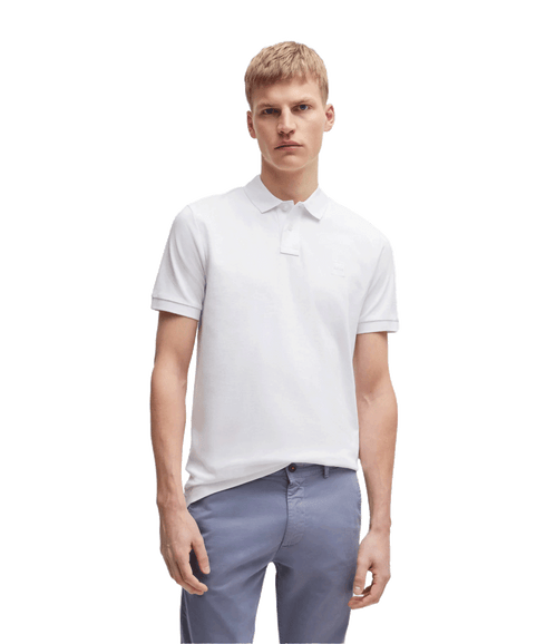 Stretch-cotton Slim-fit Polo Shirt With Logo Patch - White