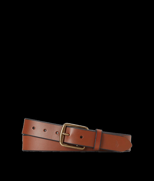 Saddle Leather Dress Belt - Brown