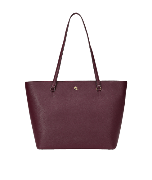 Crosshatch Leather Medium Karly Tote - Red