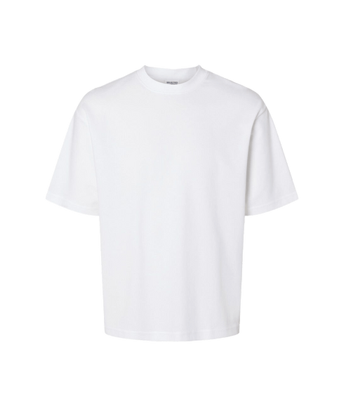 Looseoscar Ss O-Neck Tee - Bright White