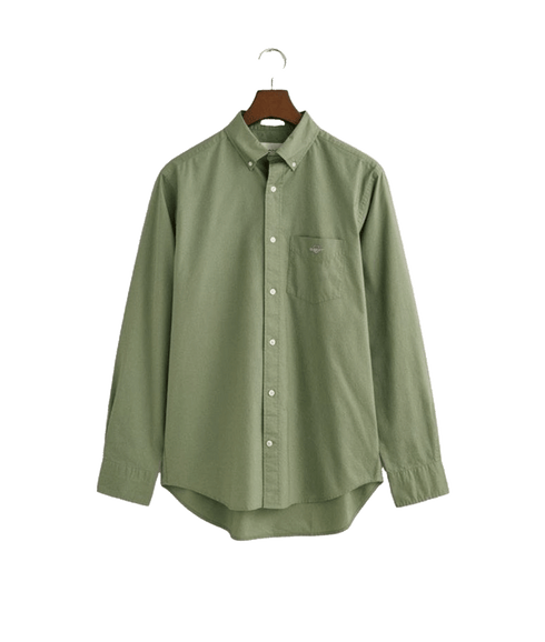 Regular Fit Striped Poplin Shirt - Green