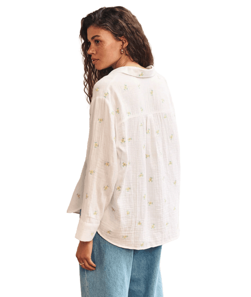 Embroidered Cotton Shirt - White