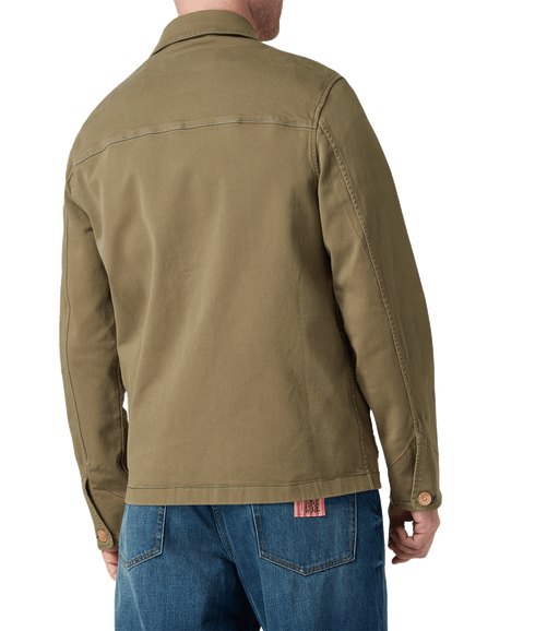 Garment-Dyed Stretch-Cotton Chore Jacket - Green