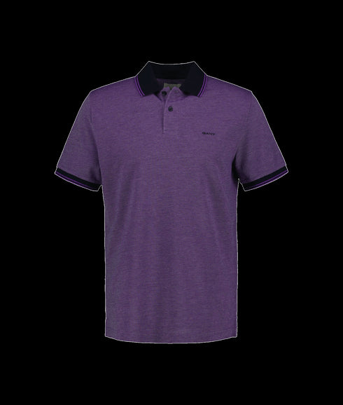 4-Color Oxford Pique Polo Shirt - Purple