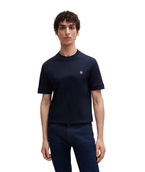 C-taut Mercerized-cotton T-shirt - Navy