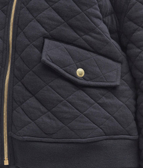 Alicia Quilted Bomber Jacket - Black