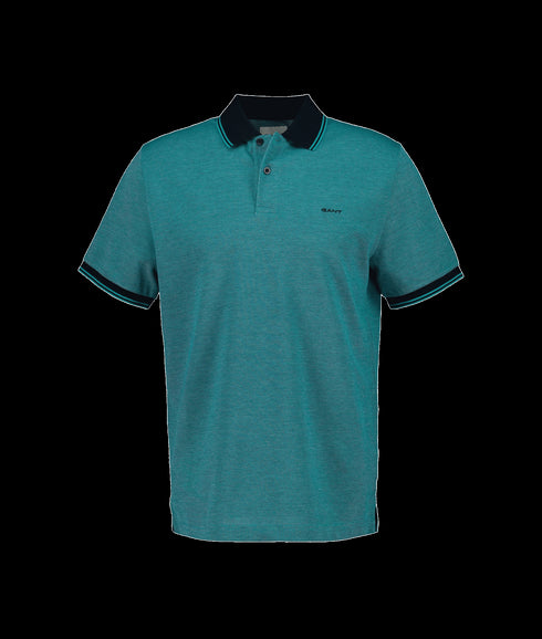4-Color Oxford Pique Polo Shirt - Blue