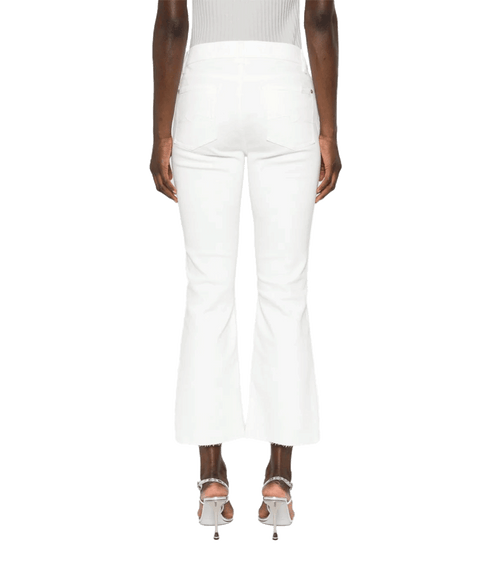 Daisy Mid-Rise Cropped Jeans - White